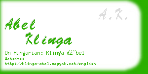 abel klinga business card